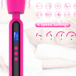 Medium Vibrating Stick Lcd Rechargeable Personal Massager