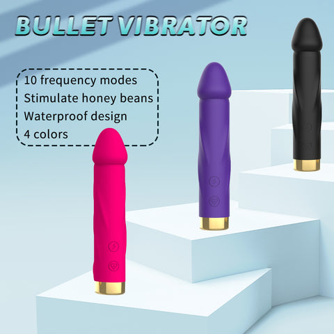 Waterproof Rechargeable Adult Women's Masturbation Rod - Simulated Touch