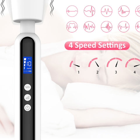 Medium Vibrating Stick Lcd Rechargeable Personal Massager