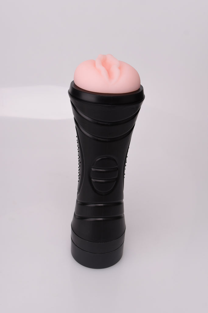 Black Vagina Masturbation TPE+ABS Aircraft Cup Rechargeable Sex Toy