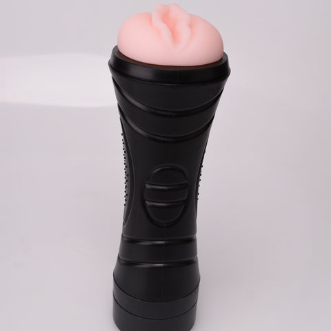 Black Vagina Masturbation TPE+ABS Aircraft Cup Rechargeable Sex Toy