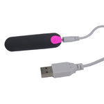 ABS Vibrating Bullet Pink Anal Bullet Vibrator USB Charging Sex Toy