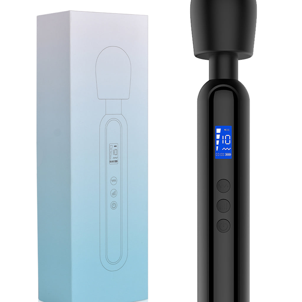 Medium Vibrating Stick Lcd Rechargeable Personal Massager